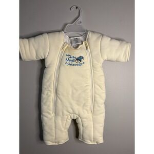 Baby Merlin's Magic Sleepsuit Large 6-9 Months Cream Cotton Sleep Sack